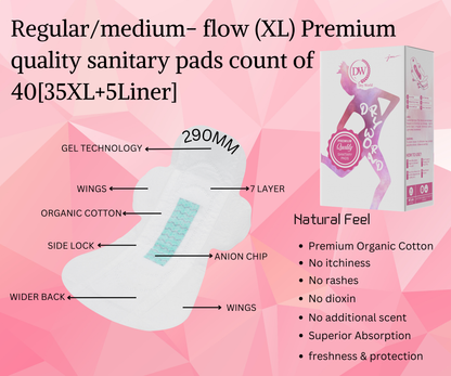 Regular Flow Sanitary Pads – XL